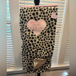 Betsey Johnson Luxe Leopard Faux Fur Throw